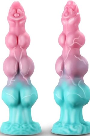 75" Monster Dildo Fantasy 3 Knots Dildo, Soft Silicone Anal Knotted Horse Dildo, Small Dog G-Spot Dildo with Big Suction Cup,Anal Sex Toy for Beginners, Adult Sex Toys & Games for Women, Men, Gay