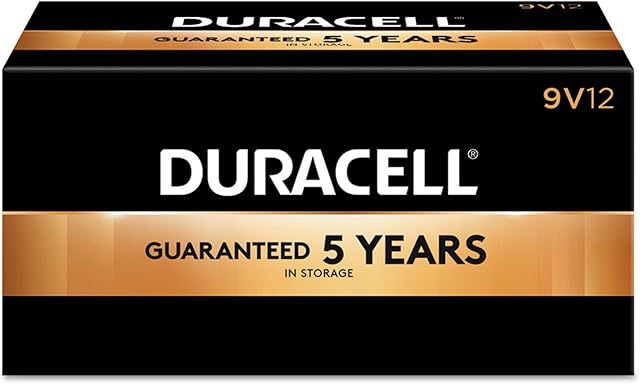 Duracell - CopperTop 9V Alkaline Batteries - long lasting, all-purpose 9 Volt battery for household and business - Pack of 12