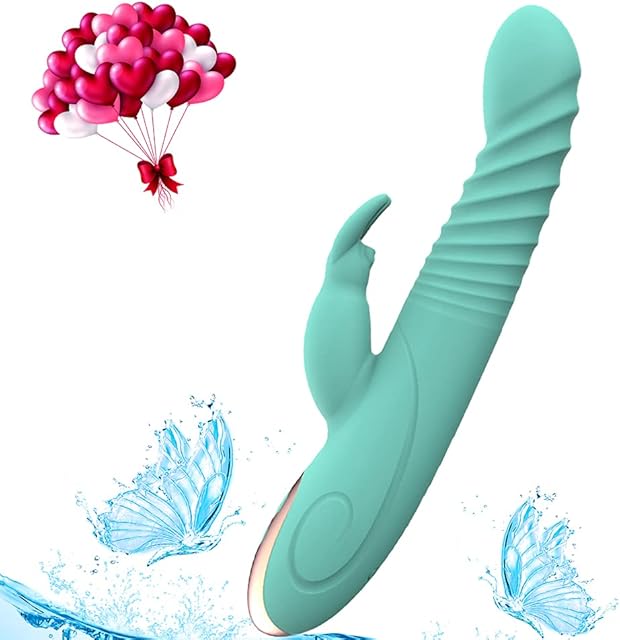 Blue Realistic Rabbit Ears Adult for Women Today Waterproof Automatic Electric Adult Toys Machine Powerful Quiet Modes Pleasure Toys for Women Games