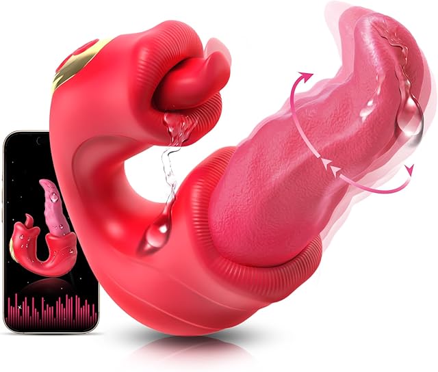 Vibrator Adult Sex Toy for Women,Powerful Sex Swing Tongue Thrusting Dildo APP Remote Vibrator with 10 Swing & 10 Vibration Modes,Female G Spot Vibrators Sex Machine Nipple Anal Couples Sex Toys