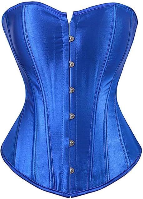 Women's Corsets Top Plus Size Satin Waist Cincher Overbust Bustiers Sexy Push Up Corset XS-7XL