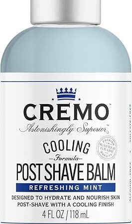 Cremo Cooling Formula Post Shave Balm, Soothes, Cools And Protects Skin From Shaving Irritation, Dryness and Razor Burn, 4 Oz