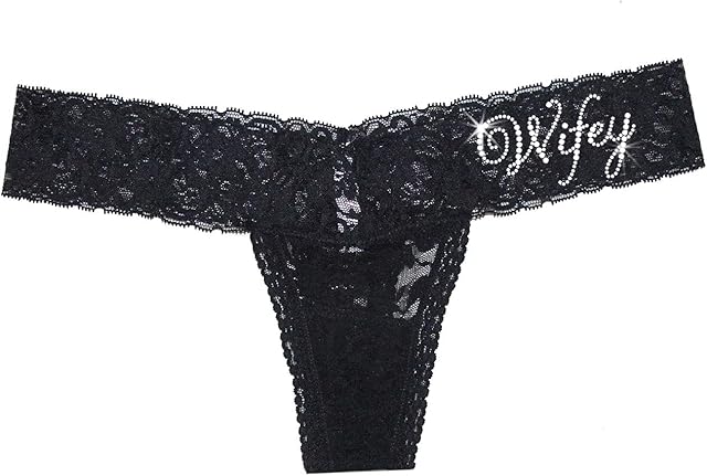 Wifey Wedding Underwear Bedazzled Bridal Lingerie for Women - White