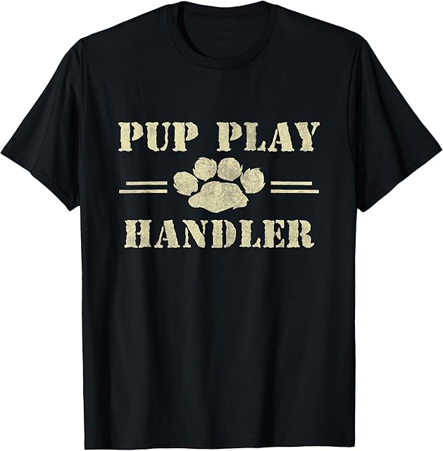 Gay Pup Play Handler Gift, Dom Sub Puppy Kink, Fetish Pride T-Shirt