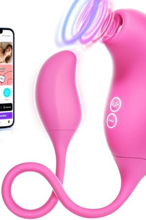 Vibrator Sex Toys for Women, Sucking Vibrators Adult Toys with App, 10 * 10 Mind-Blowing Modes, Clitoral Sucker Nipple G spot Stimulator, Waterproof Rose Sex Toy for Female Couples Oral Sex Pleasure