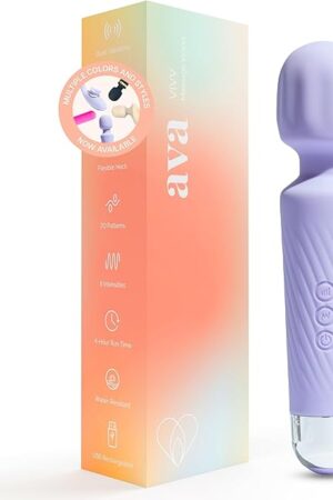Ava Vibrator for Women  4 Hour Battery Life | Water Resistant Body Safe Silicone | Clitoral Vibrator Sex Toy with 20 Patterns & 8 Speeds  Clit Stimulator Adult Sex Toys  Discreet Gift