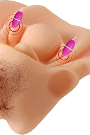 Electric Uterine Masturbator, 12 Frequency Double Vibration Portable Pocket Pussy Male Masturbator, Vagina Clitoris Uterus Erotic Sex Toy for Men Masturbating