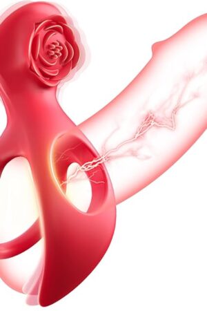 Vibrating Cock Ring Rose Couple Sex Toys with Clitoral Stimulator, 3 in 1 Silicone Penis Rings Remote Control Male Sex Toy, 7 Vibrations Adult Rose Sex Toys G Spot Vibrator for Couples Men