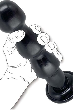 945''X224'' Anal Plug Butt Plug Sex Toy with Suction Cup Hands-Free Play 3 Balls Dildo