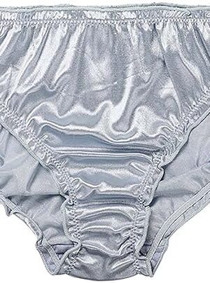 Womens Frilled Satin Sexy Panties,Silky Underwear Full Coverage Smooth Soft Panties Comfy Cotton Crotch Bikini Briefs