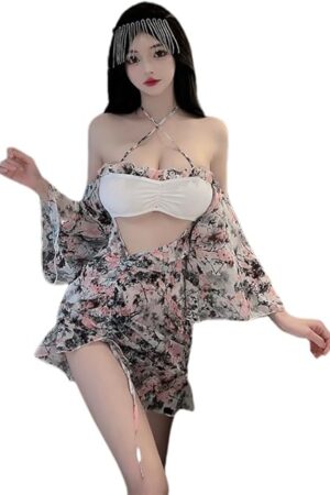 Women's cosplay sexy French maid Japanese anime lace suspender dress Christmas lingerie