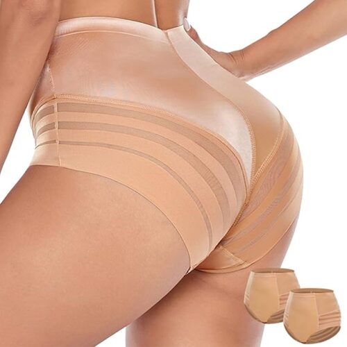 Womens Underwear Tummy Control Underwear for Women High Waisted Shapewear Mesh Seamless Butt Lifter Panties