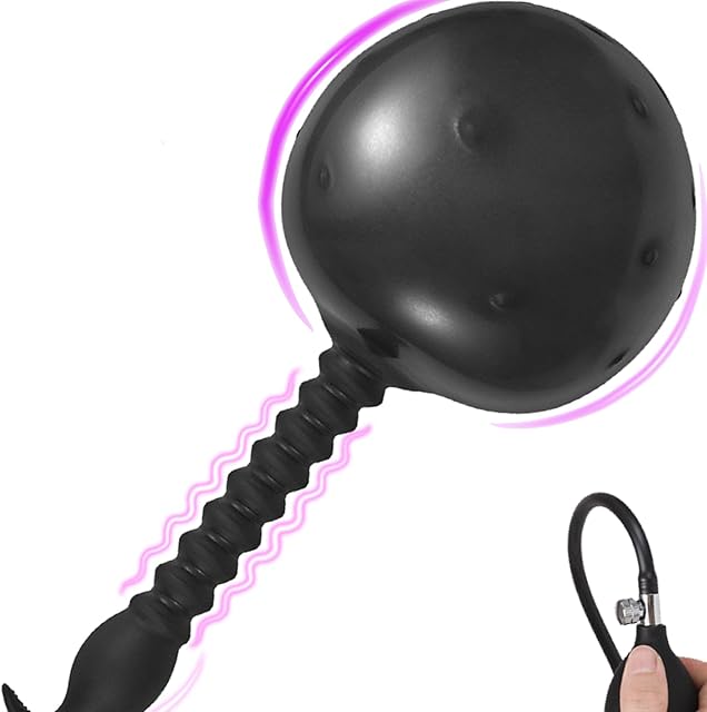 Inflatable Butt Plug Inflatable Dildo Inflatable Buttplug Anal Stretch Inflatable Anal Beads Anal Pump Balloon Tapon Anal Beads Anal Expander Ball Expanding But Plug Silicone Anal Plug for Women Men