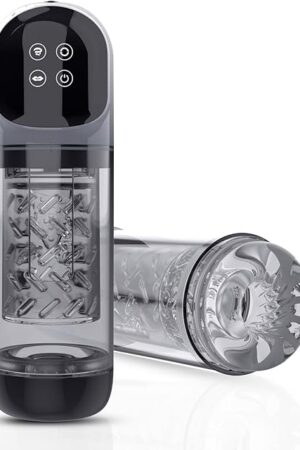 Blowjob Masturbation Cup - 2 In 1 Electric Fantasy Shower Stroker + Rechargeable Vacuum Pump with 7 Rotating & Suction Modes, Penis Stimulator Male Sucking Toy Gay Masturbators Discreet Pocket Pussies