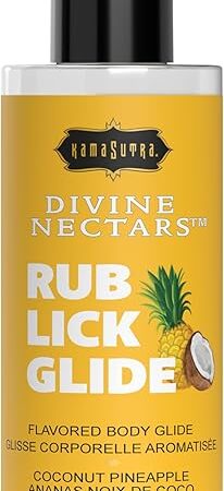 KAMA SUTRA Divine Nectars Coconut Pineapple 5 fl oz - Flavored 3-in-1 Use: Oral, Massage, Water Based for Couples, Women, and Men. Body Topping Manufactured in USA. Ideal for Foreplay.