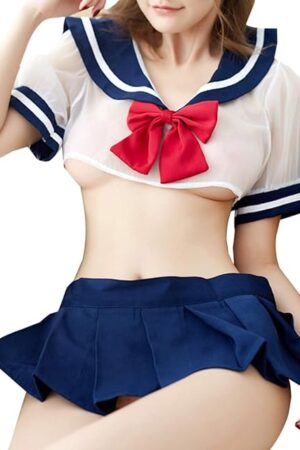Women Erotic Costumes Sexy Lingerie Sailor Suit Cosplay Lovely Suit
