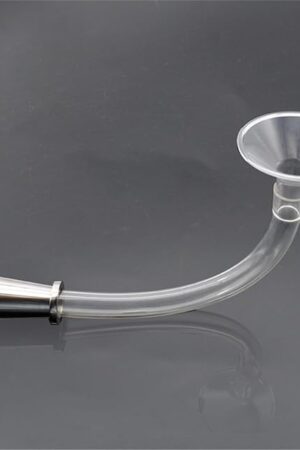 Anal Plug for Men and Women, Stainless Steel Metal Funnel-Shaped Infusion Device, Transparent Hose Anal Plug, Sex Toys
