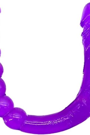Double Ended Dildo,Realistic Penis and Beads Flexible Double Dong Adult Sex Toys 18.5 inch Dong Anal Beads with Veins and Glans for Anal Vagina Stimulation Double Side Penis Sex Toy for Men Women