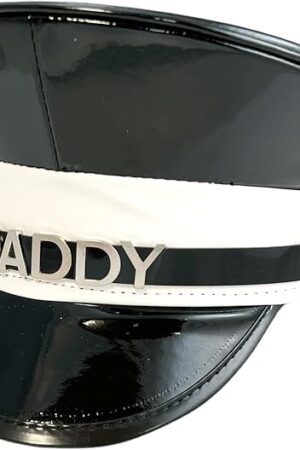 Black Captain Hat Police Hat Alternative Rave Hat Slave Slut Name Hat Daddy Fetish