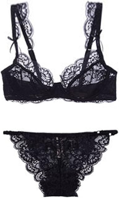 Women's Thin Transparent Lace Bra Set