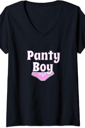 Womens Sissy Panty Boy Sub BDSM Submissive Little Fetish T-shirt V-Neck T-Shirt