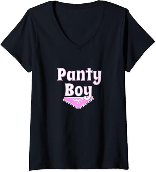 Womens Sissy Panty Boy Sub BDSM Submissive Little Fetish T-shirt V-Neck T-Shirt