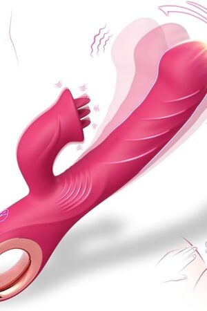 3 in 1 Sex Toys Rabbit Vibrators Dildo - Adult Toys Clitoris G Spot Vibrator with 10 Wiggling & Vibrating & Licking Modes, Adult Sex Toys for Women and Couples Female Vibrator Clitoral Stimulator