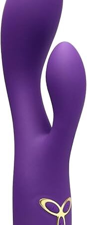 IMO Vibrating Rabbit G-spot Vibrator Vagina Clitoris Stimulation Dildo Massager - Upgraded Powerful Dual Motors with Magnetic Charge and Multicolored Light - Adult Sex Toys for Women or Couples