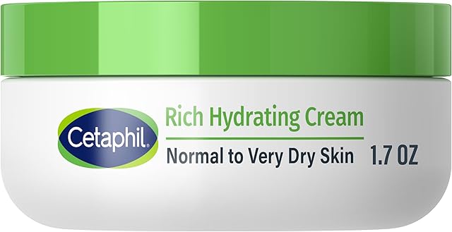 CETAPHIL Rich Hydrating Night Cream For Face, With Hyaluronic Acid, 17 oz, Moisturizing Cream For Dry To Very Dry Skin, No Added Fragrance, (Packaging May Vary)