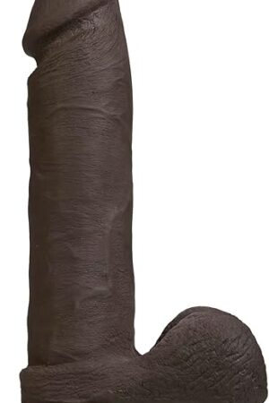 Doc Johnson The Realistic Dildo- 8 Inch ULTRASKYN with Removable Vac-U-Lock Suction Cup - F-Machine and Harness Compatible - for Adults Only, Chocolate