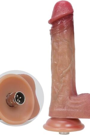 8" Realistic Beginner Dildo with Double - Density Silicone, 3XLR Connector Sex Machine Attachment - Adult Sex Toy for Women and Men