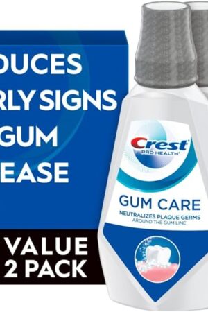 Crest Pro-Health Gum Care Mouthwash, Cool Wintergreen, CPC Antigingivitis/Antiplaque Oral Rinse 1L (338 fl oz), Pack of 2, Alcohol Free for Adults