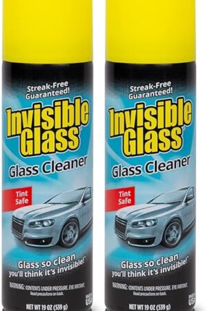 Invisible Glass 91164-2PK 19-Ounce Foam Cleaner for Auto and Home for a Streak-Free Shine, Deep Cleaning Foaming Action, Safe for Tinted and Non-Tinted Windows, Ammonia Free, Pack of 2