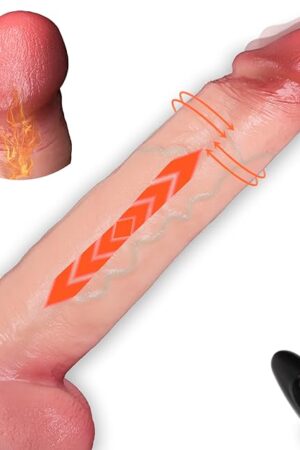 11" Big Huge Thrusting Moving Dildo - Realistic Liquid Silicone Heated Vibrator with Suction Cup, XL Large Girthy Anal Dildos with 7 Thrusting 10 Vibrations, Adult Sex Toys & Games for Women Men Gay