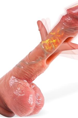 85'' Vibrating Realistic Dildos Sex Toys - Silicone Anal Dildo with 9 Flapping & 9 Vibrating & Heating, Strong Suction Cup G Spot Vibrator Dildo for Vagina Anal Stimulation, Adult Toys for Women Men