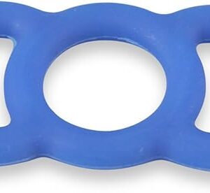LeLuv Loop Handle Penis Tension Ring Eyro Blue Silicone .75 inch Unstretched Diameter Single