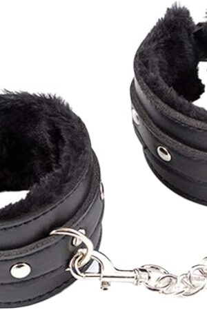 Adjustable Handcuffs Ankle Bracelets SM Adult Plush PU Leather Bondage Fetish Handcuffs Kit Cuff Restraint Set Sex Toy, Rbenxia Handcuff Restraints Adult Sex Toys Black