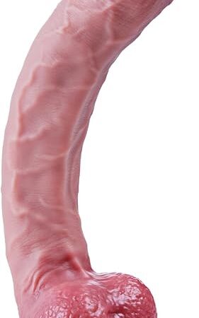 14" Realistic Huge Dildo,Extra Thick Silicone Dildo,Big Suction Cup WideDildo,Soft Curved Girthy Penis,XXL Giant Extra LargepenisAnal G-Spot Thick Penis Adult Sex Toy for Men,Women,and Couples