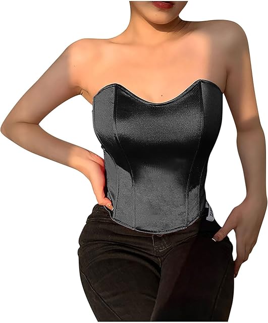 Corset Tops for Women Going Out Underbust Boned Corsets Bustier Waist Trainer Corset Top Sexy Lingerie Bustier Top