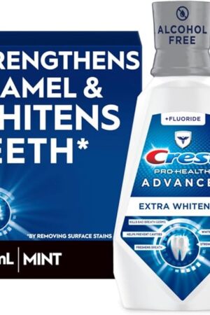 Crest Pro-Health Advanced Mouthwash, Alcohol Free, Extra Whitening, Energizing Mint Flavor, 946 mL (32 fl oz)