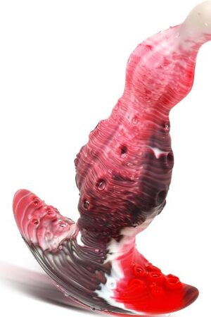 Anal Beads for Comfortable Long-Term Wear Anal Plug Tentacle Dildo Butt Plug with Safe Curved Base Mixed-Color Silicone Prostate Massager Dilator Sex Toy for Women Men Masturbation (L)