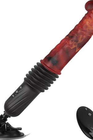 13'' Sex Machine Big Thrusting Dildo Vibrator,3 Thrust Speeds & One-Key Boost,10 Vibration Modes & Heating,Removable Suction Cup,Remote Control,Hands-Free G-spot Clit Anal Sex Toy for Women Men Couple