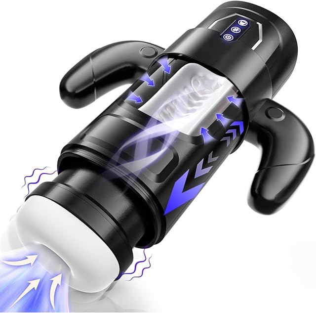 Electric Male Masturbator - 6 Thrusting & 3 Suction Automatic Male Masturbation Cup with Handle Penis Pump Pocket Vagina Stroker Stimulator for Adult Men PM11513