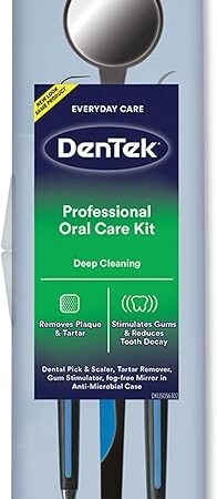 DenTek Professional Oral Care Kit, with Advanced Clean Tools including Dental Pick, Scaler, Stimulator, and Dental Mirror