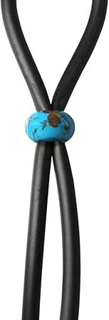 A Cock Ring Adjustable Silicone Black Cord with Colorful Blue Pearlized Porcelain Bead for Tension Control Tight Accurate fit