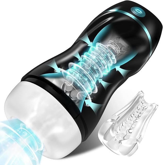 Automatic Male Masturbator Sex Toys for Men - Hands Free Masturbators Blowjob Toy with 7 Vibrating & Sucking Modes, Male Stroker Penis Pump for Training, Pocket Pussy Adult Men Sex Toy & Games