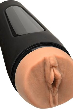 Doc Johnson Main Squeeze - Lela Star - Squeeze Plate for Precise Pressure - Twist End Cap to Control Suction - Discreet Premium Stroker - Male Masturbator, Vagina, Vanilla