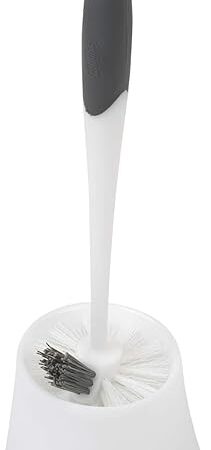 Clorox Under-Rim Toilet Bowl Brush with Corner Storage Caddy, 16" x 5" x 5.5"