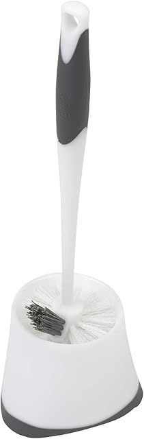 Clorox Under-Rim Toilet Bowl Brush with Corner Storage Caddy, 16" x 5" x 5.5"