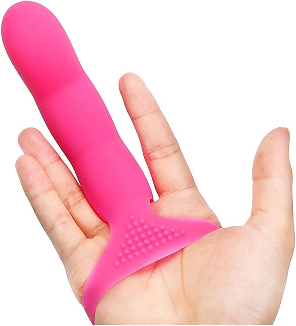 G-spot Strap On 7 Speeds Finger Vibrator Silicone Clitoris Stimulator Sex Toys for Women